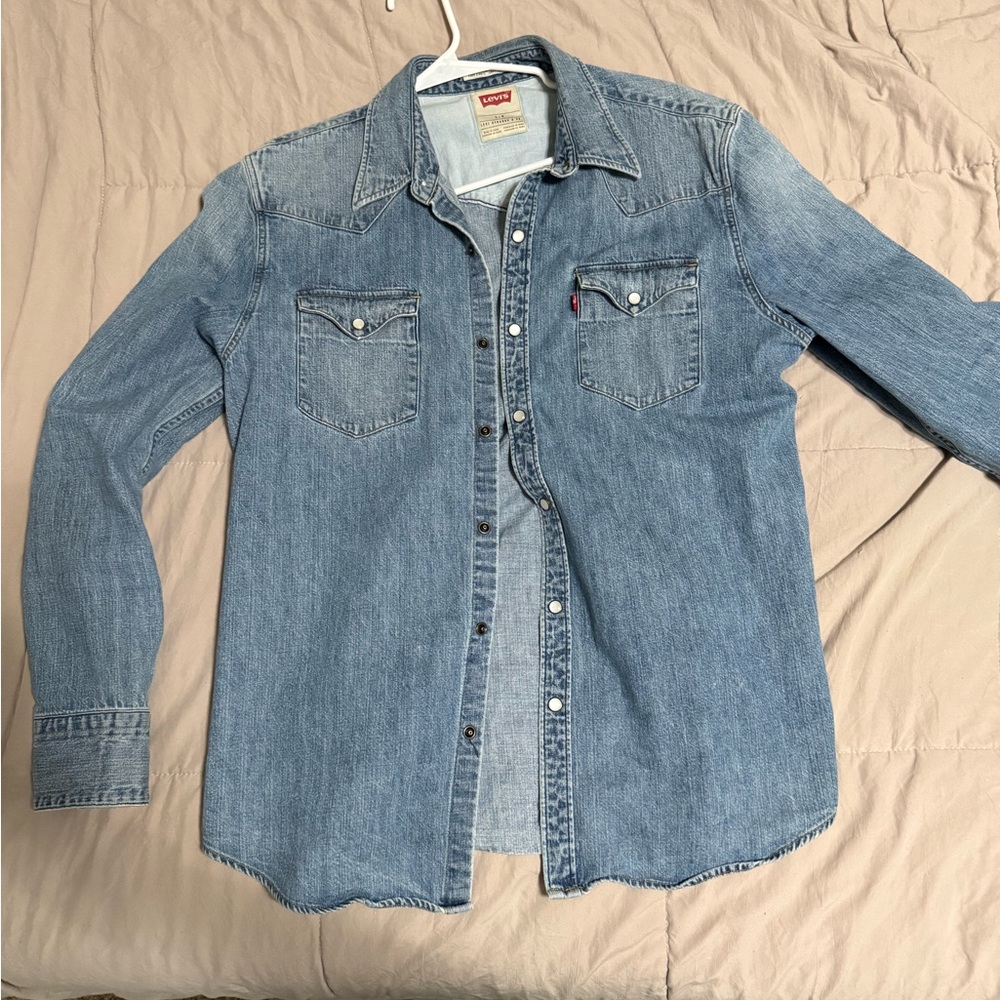 Levi’s Men’s Western Denim Shirt L | Heavy-Duty Vintage Quality | Snap Front